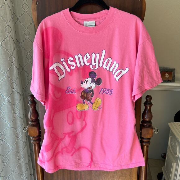 Disney maternity Hanes beefy T pink Mickey Mouse resort T-shirt - Picture 1 of 9